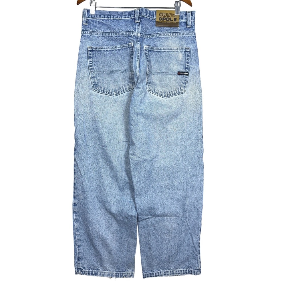 Southpole Baggy Y2K Jeans Mens Size 34 Denim Skater Hip Hop Streetwear Y2K